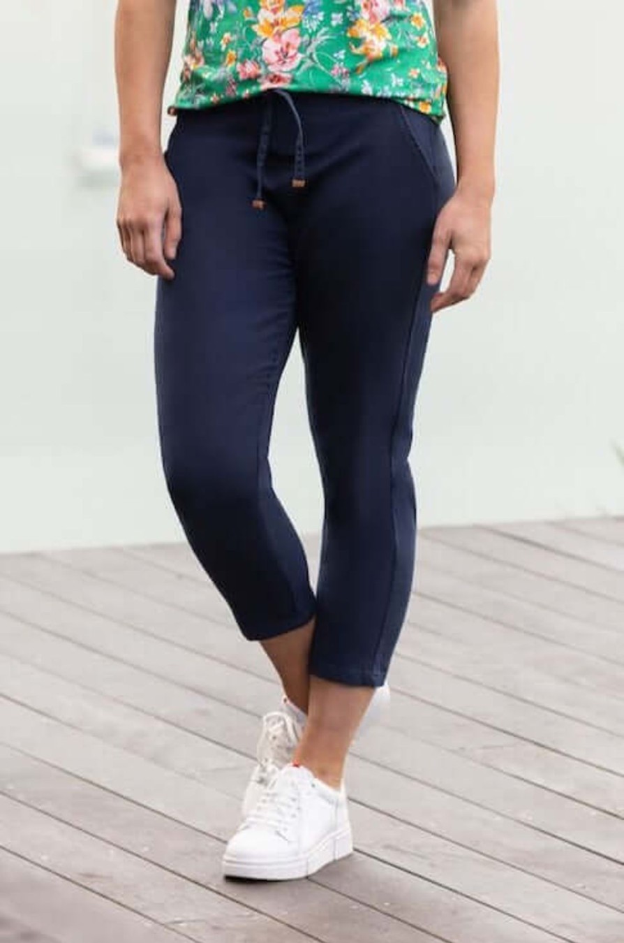 Women Vassalli | Vassalli Drawstring Pant In Navy