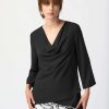 Women Joseph Ribkoff | Joseph Ribkoff Flared Top In Black 241309