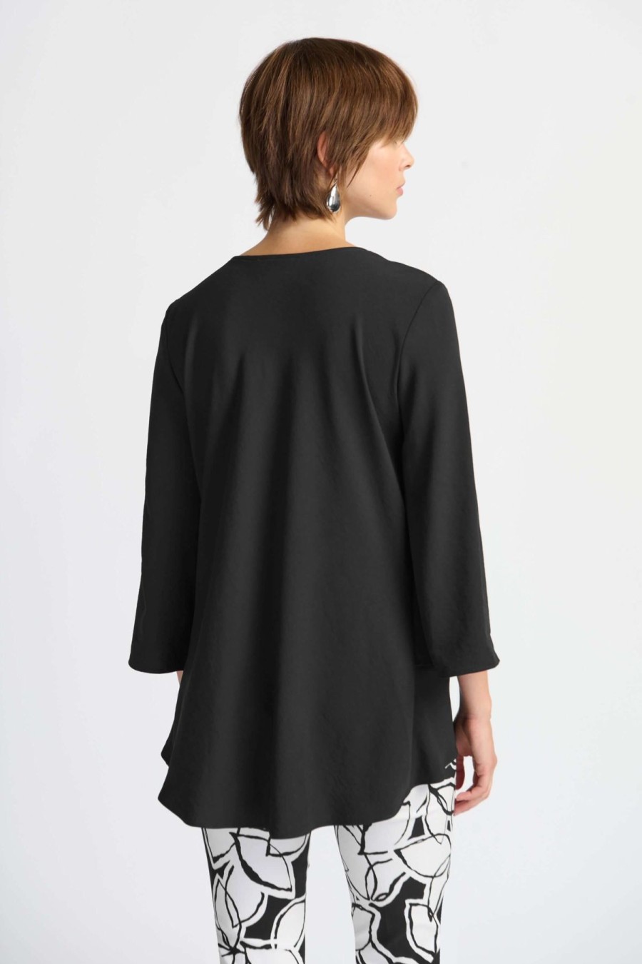 Women Joseph Ribkoff | Joseph Ribkoff Flared Top In Black 241309