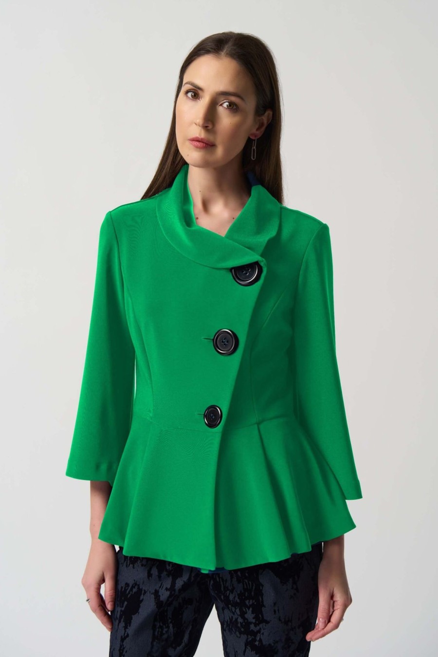 Women Joseph Ribkoff | Joseph Ribkoff Peplum Jacket In Kelly Green 233042