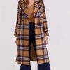 Women Staple the Label | Staple The Label Sabine Check Coat In Camel Check