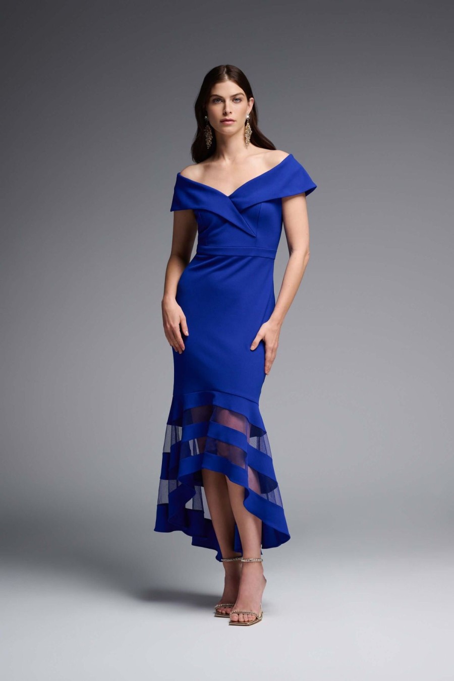 Women Joseph Ribkoff | Signature By Joseph Ribkoff Mermaid Gown In Royal Sapphire 223743Tt