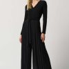 Women Joseph Ribkoff | Joseph Ribkoff Pleated Chiffon Jumpsuit In Black 234066