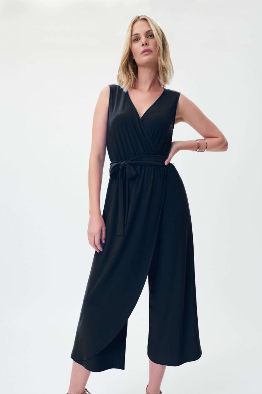 Women Joseph Ribkoff | Joseph Ribkoff Forever Blue Jumpsuit In Black 232247