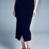 Women Joseph Ribkoff | Signature By Joseph Ribkoff Faux Wrap Skirt In Midnight 223758