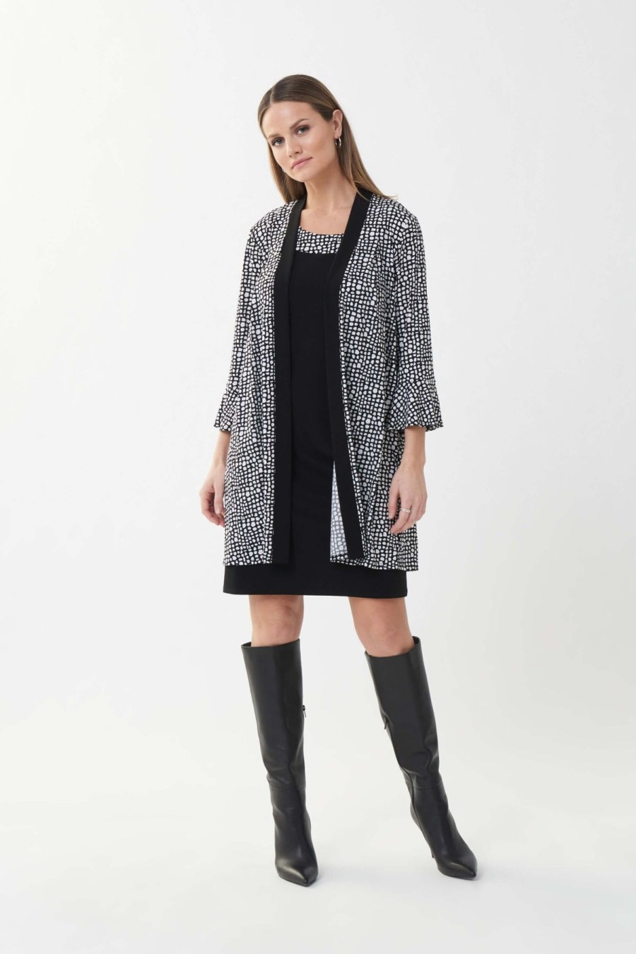 Women Joseph Ribkoff | Joseph Ribkoff A' La Mode Dress & Jacket In Black 223112