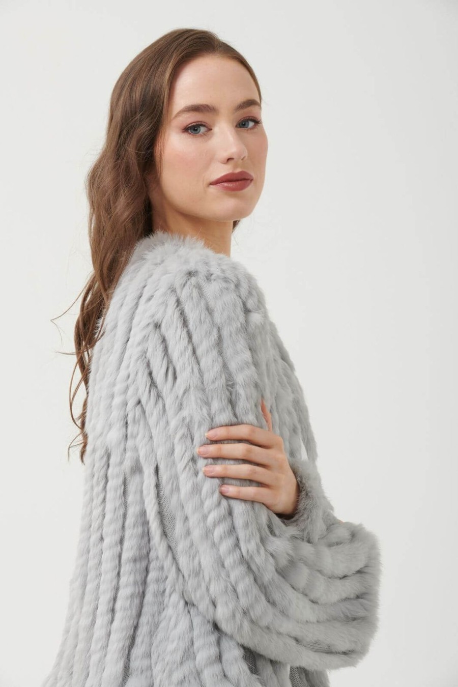 Women 365 Days | 365 Days Rabbit Fur Short Jacket In Silver