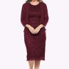 Women Jesse Harper | Jesse Harper Sequin Dress & Bolero In Dark Claret