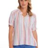 Women Marco Polo | Marco Polo Mixed Stripe Top