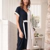 Women Marco Polo | Marco Polo Spliced Dress In Linen