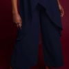 Women Joseph Ribkoff | Signature By Joseph Ribkoff Georgette Culotte In Midnight 223739