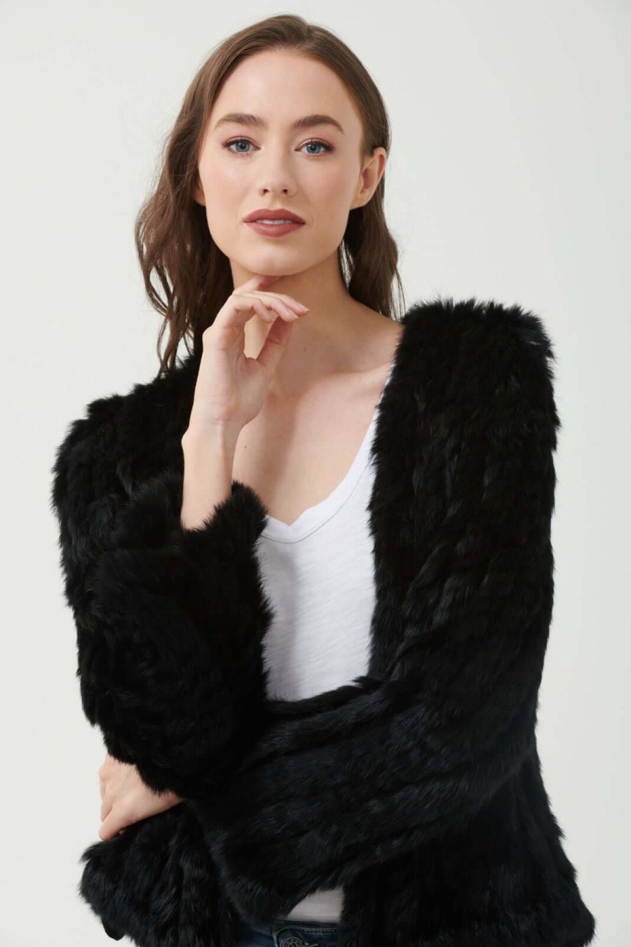 Women 365 Days | 365 Days Rabbit Fur Short Jacket In Black