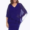 Women Layla Jones | Layla Jones Chiffon Cape Dress In Majesty