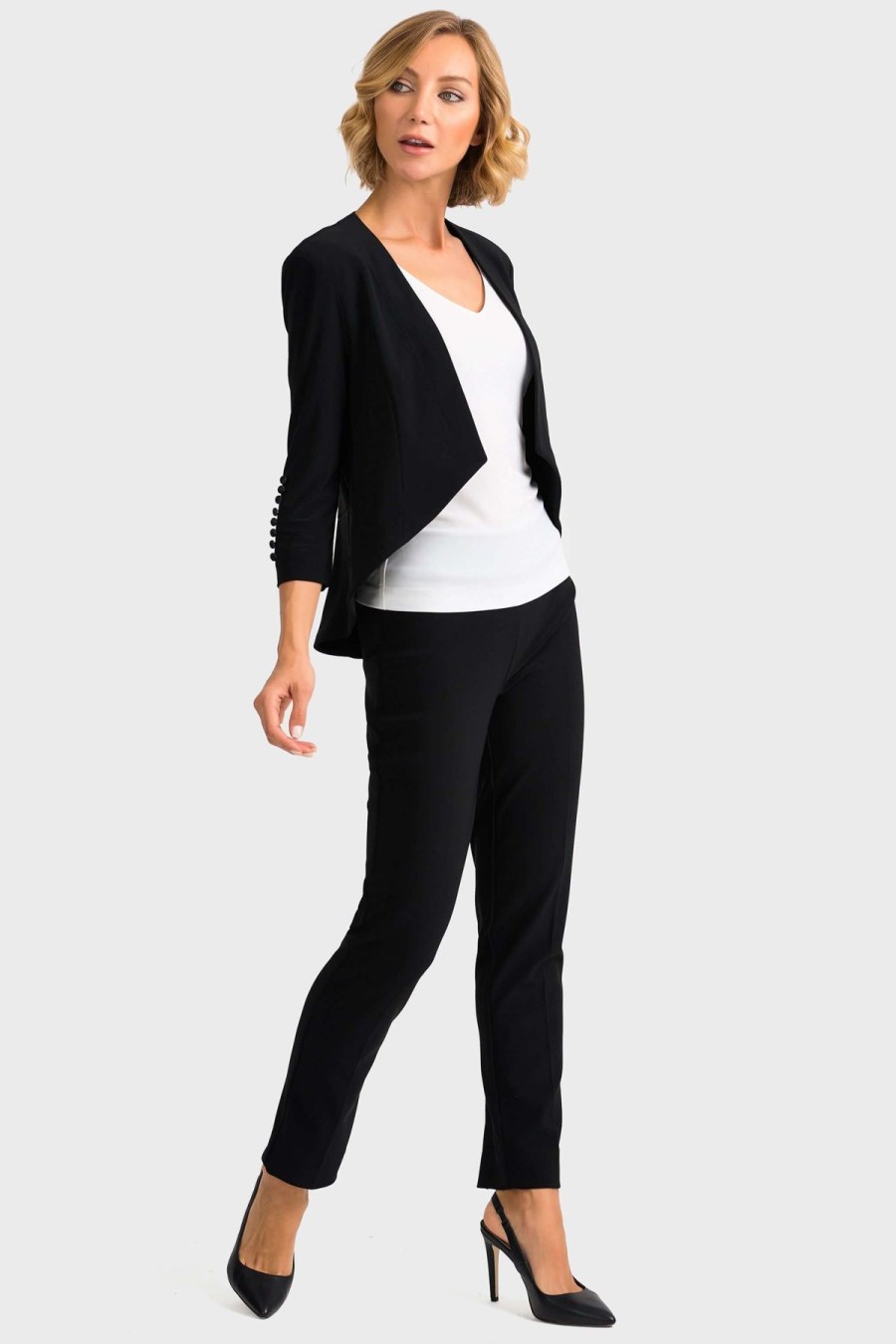 Women Joseph Ribkoff | Joseph Ribkoff Tux Overpiece Jacket In Black 161140