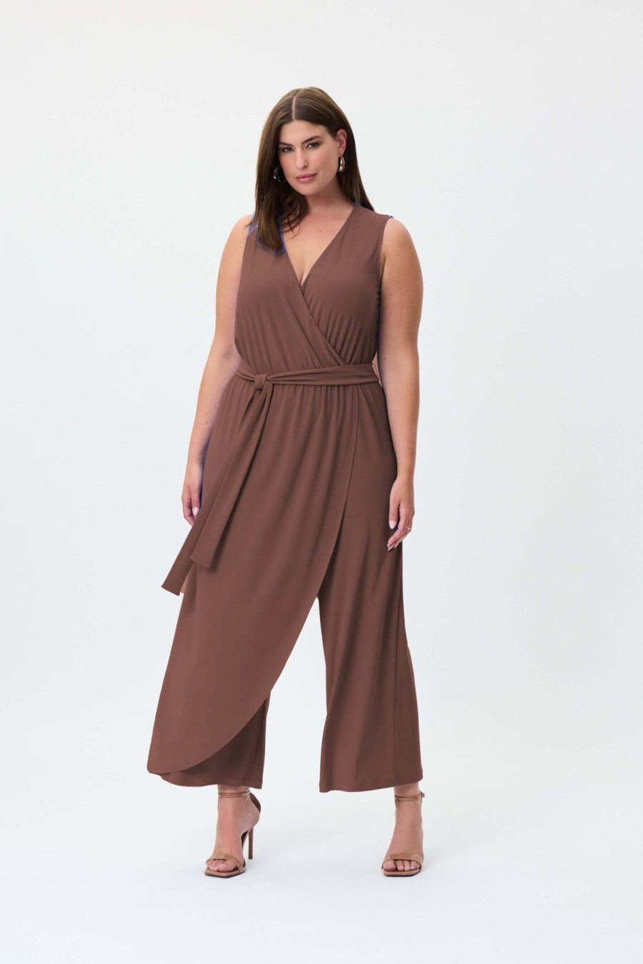 Women Joseph Ribkoff | Joseph Ribkoff Forever Blue Jumpsuit In Espresso 232247