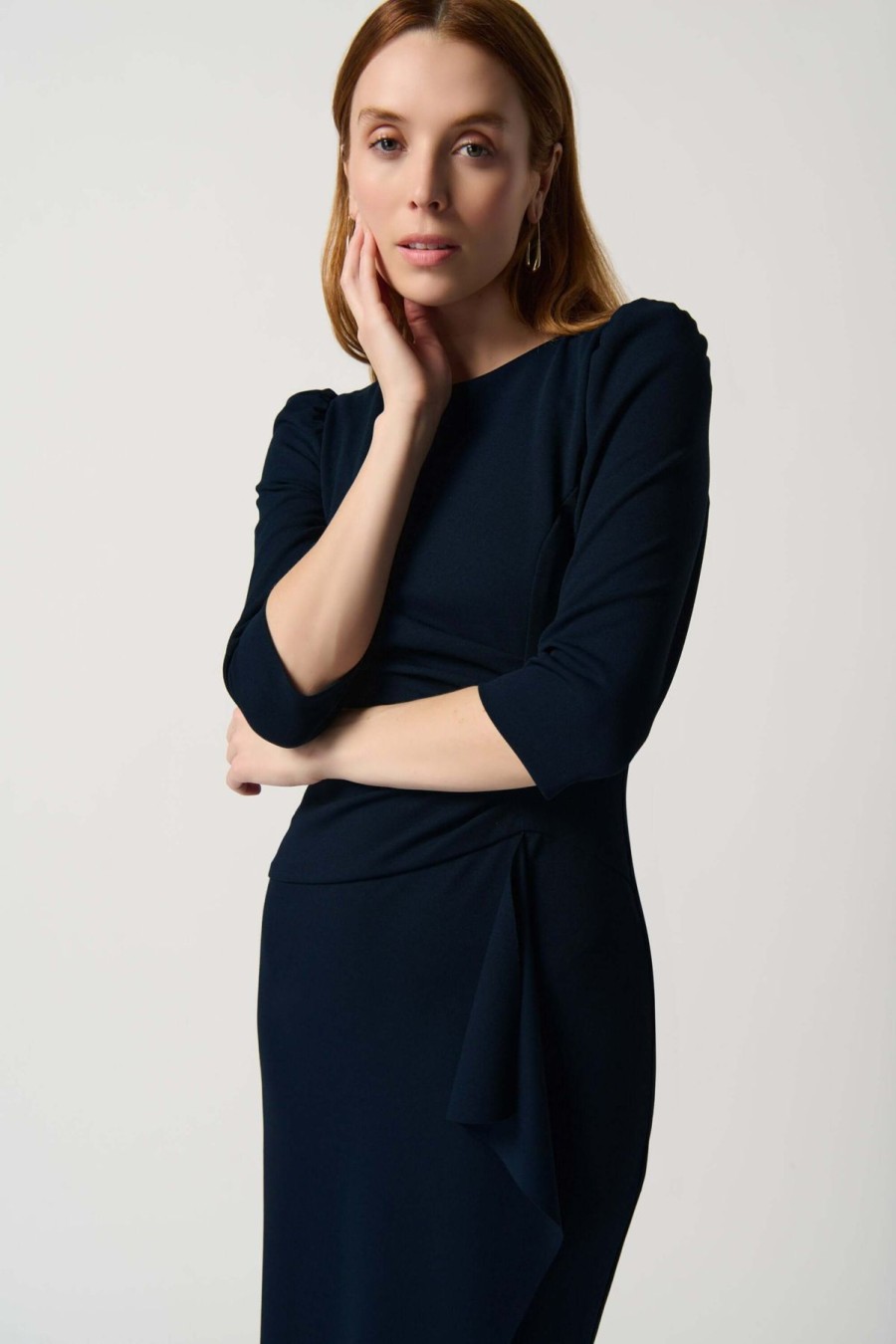 Women Joseph Ribkoff | Joseph Ribkoff Timeless Dress In Midnight 234290