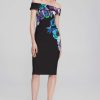 Women Joseph Ribkoff | Signature By Joseph Ribkoff Floral Dress In Black 241775