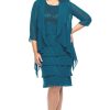 Women Jesse Harper | Jesse Harper Layered Dress & Jacket In Emerald