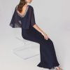 Women Joseph Ribkoff | Signature By Joseph Ribkoff Chiffon Trumpet Gown In Midnight 241717