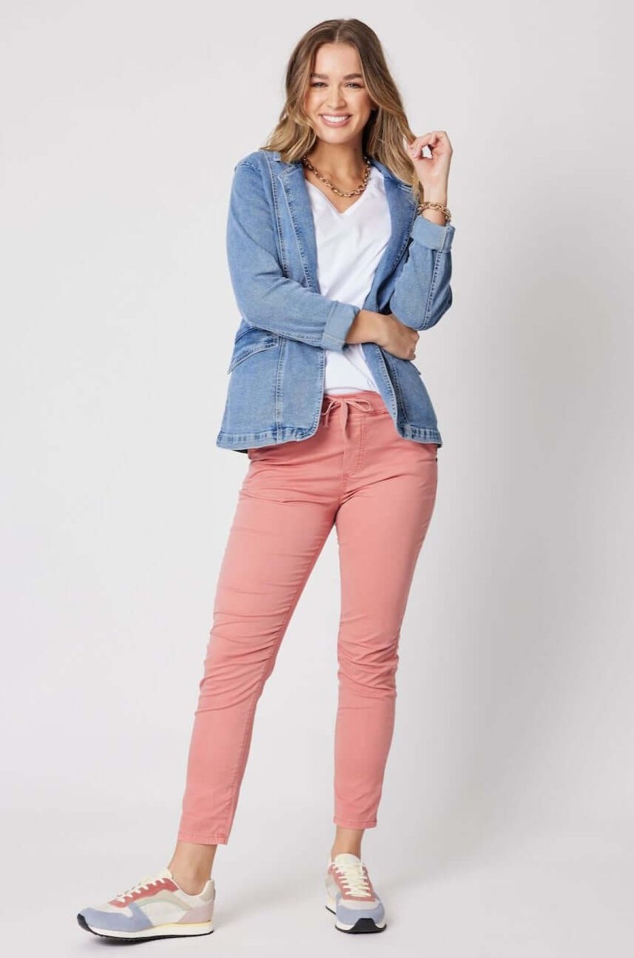 Women Threadz | Threadz Denim Blazer In Denim