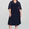 Women Joseph Ribkoff | Signature By Joseph Ribkoff Flare Dress In Midnight 231757