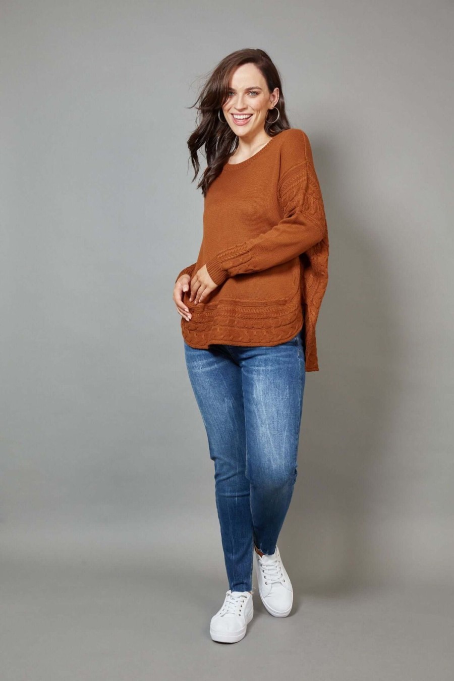 Women Eb & Ive | Eb & Ive Poppy Knit In Cinnamon