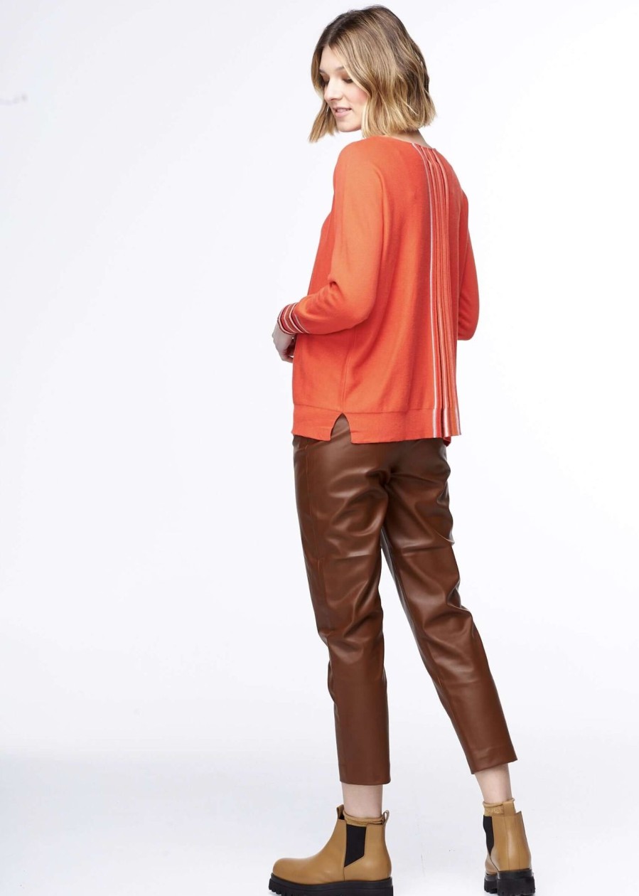 Women Zaket & Plover | Z & P Ottoman Surprise Jumper In Flame Cotton Cashmere