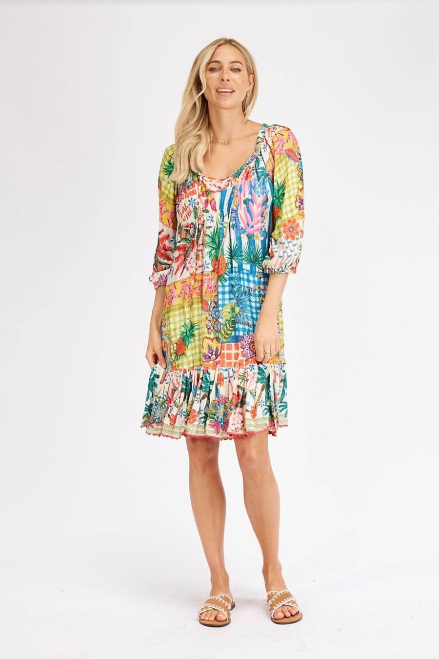 Women Lula Life | Lula Life Tropical Shirred Dress