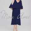 Women Joseph Ribkoff | Signature By Joseph Ribkoff Flare Dress In Midnight 241706