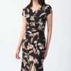 Women Joseph Ribkoff | Joseph Ribkoff Fit & Flare Dress In Black Floral 242190