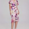 Women Joseph Ribkoff | Signature By Joseph Ribkoff Floral Dress In Vanilla 241732