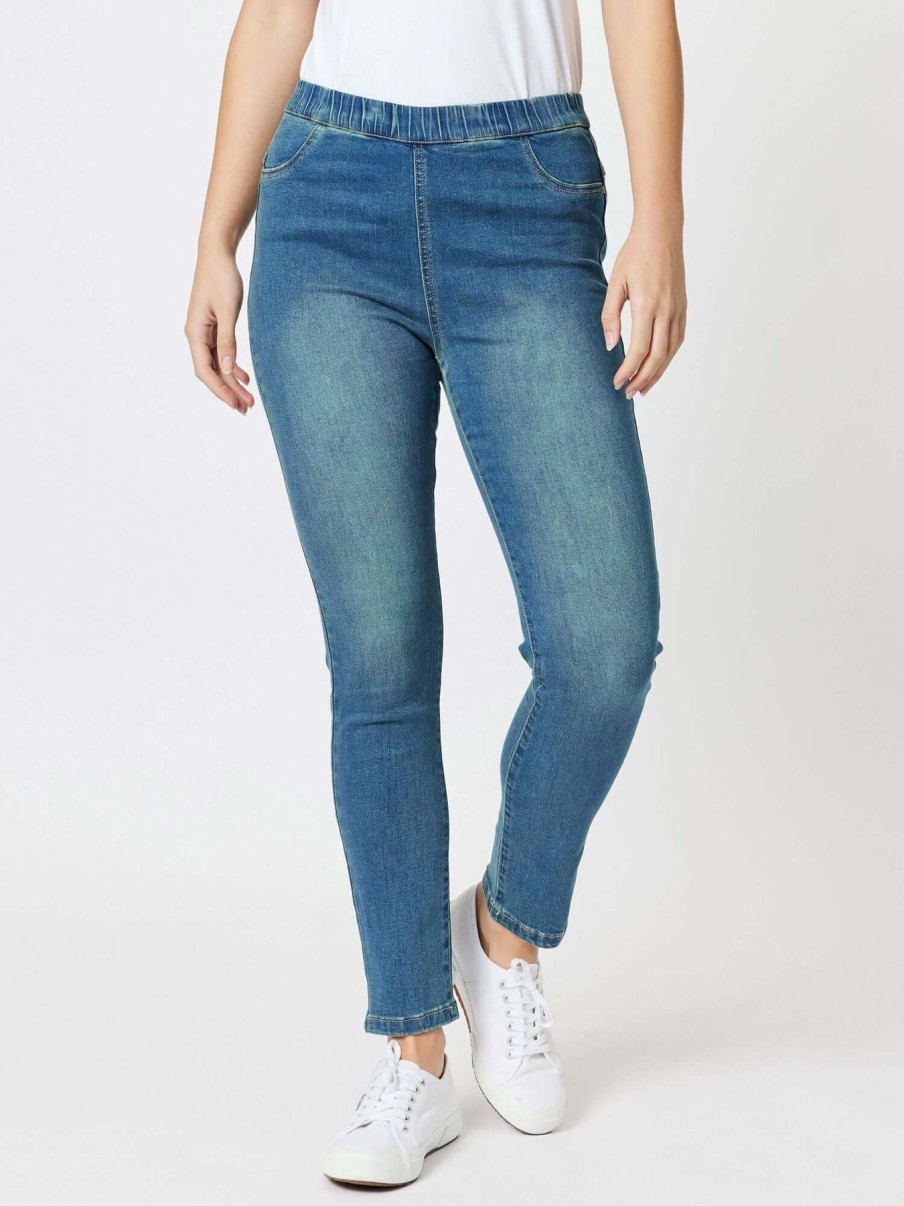 Women Threadz | Threadz Crop Stretch Jean In Denim