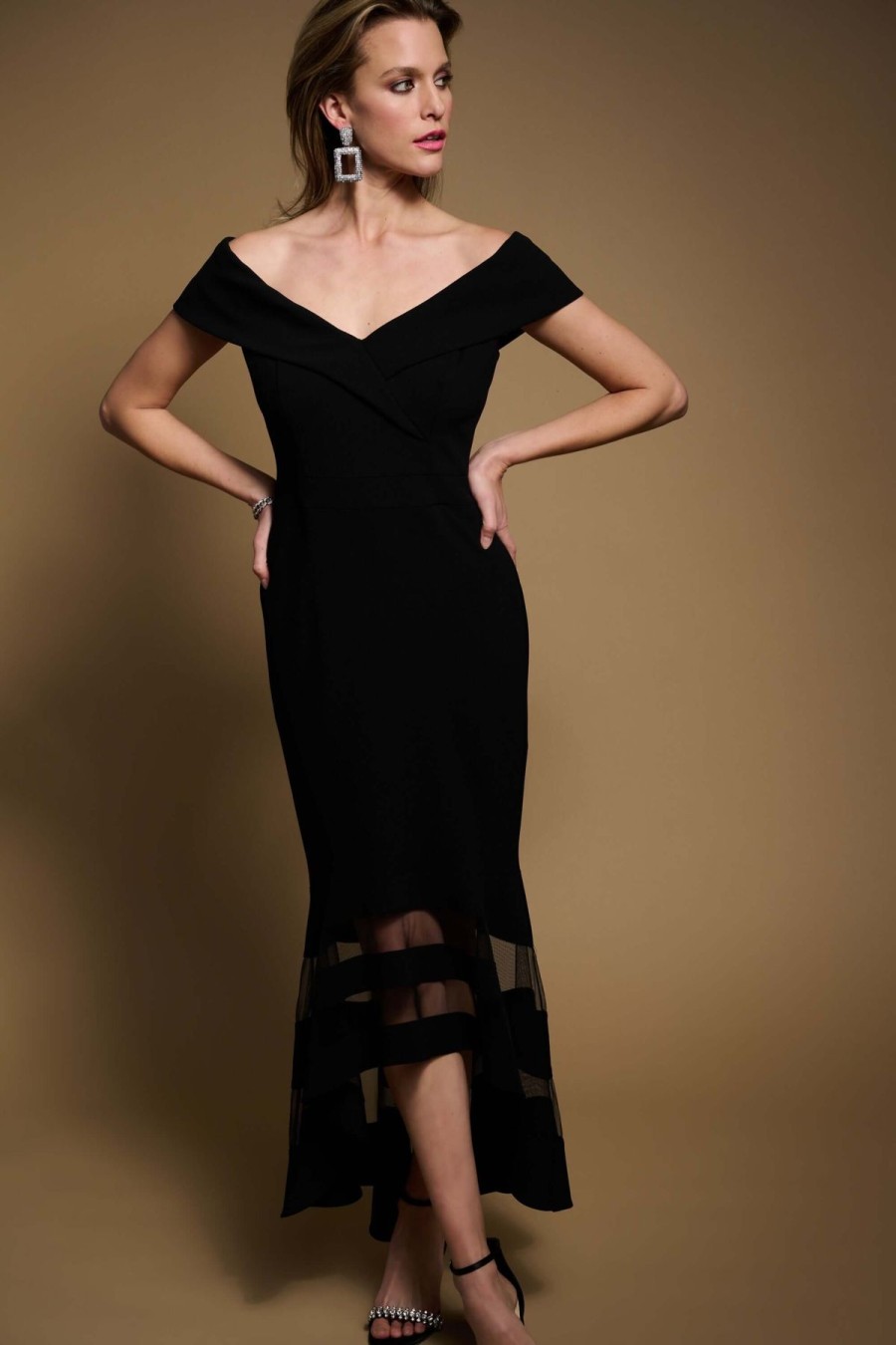 Women Joseph Ribkoff | Signature By Joseph Ribkoff Mermaid Gown In Black 223743