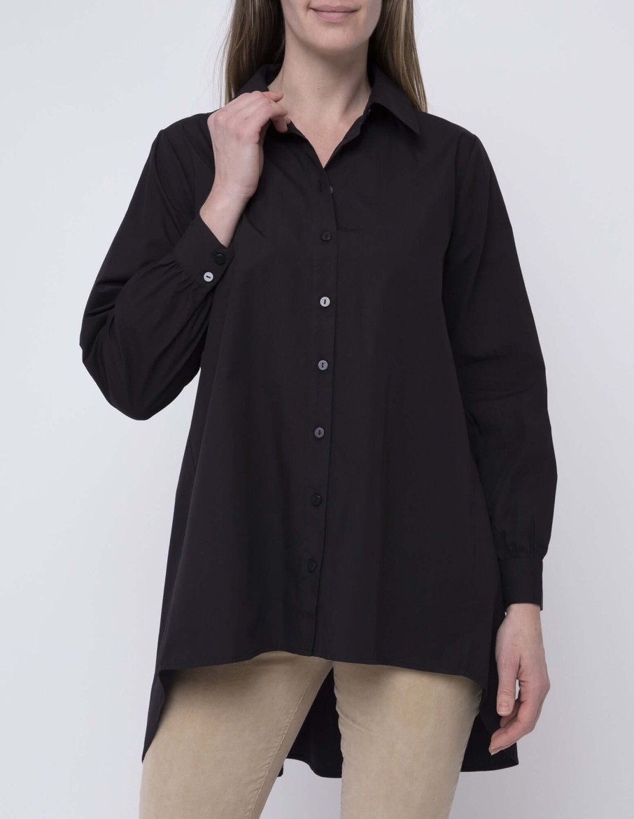 Women Ping Pong | Ping Pong Everyday Poplin Shirt In Black