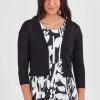 Women Vassalli | Vassalli Linen Mix Knit Cardi In Black