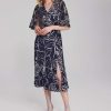 Women Joseph Ribkoff | Signature By Joseph Ribkoff Floral Dress In Midnight Vanilla 241764