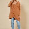 Women Eb & Ive | Eb & Ive Tyra Cowl Knit In Caramel