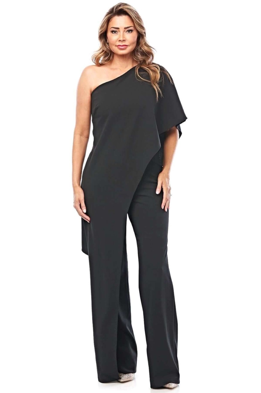 Women Jesse Harper | Jesse Harper One Shoulder Jumpsuit In Black