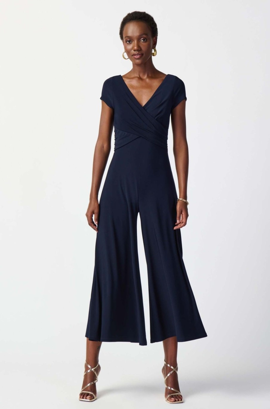 Women Joseph Ribkoff | Joseph Ribkoff Palazzo Jumpsuit In Midnight 241274