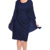 Women Layla Jones | Layla Jones Embroidered Lace Dress & Jacket In Midnight