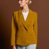 Women Fate & Becker | Fate & Becker Brightside Structured Blazer In Chartreuse