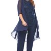 Women Layla Jones | Layla Jones Lace Pantsuit In Midnight