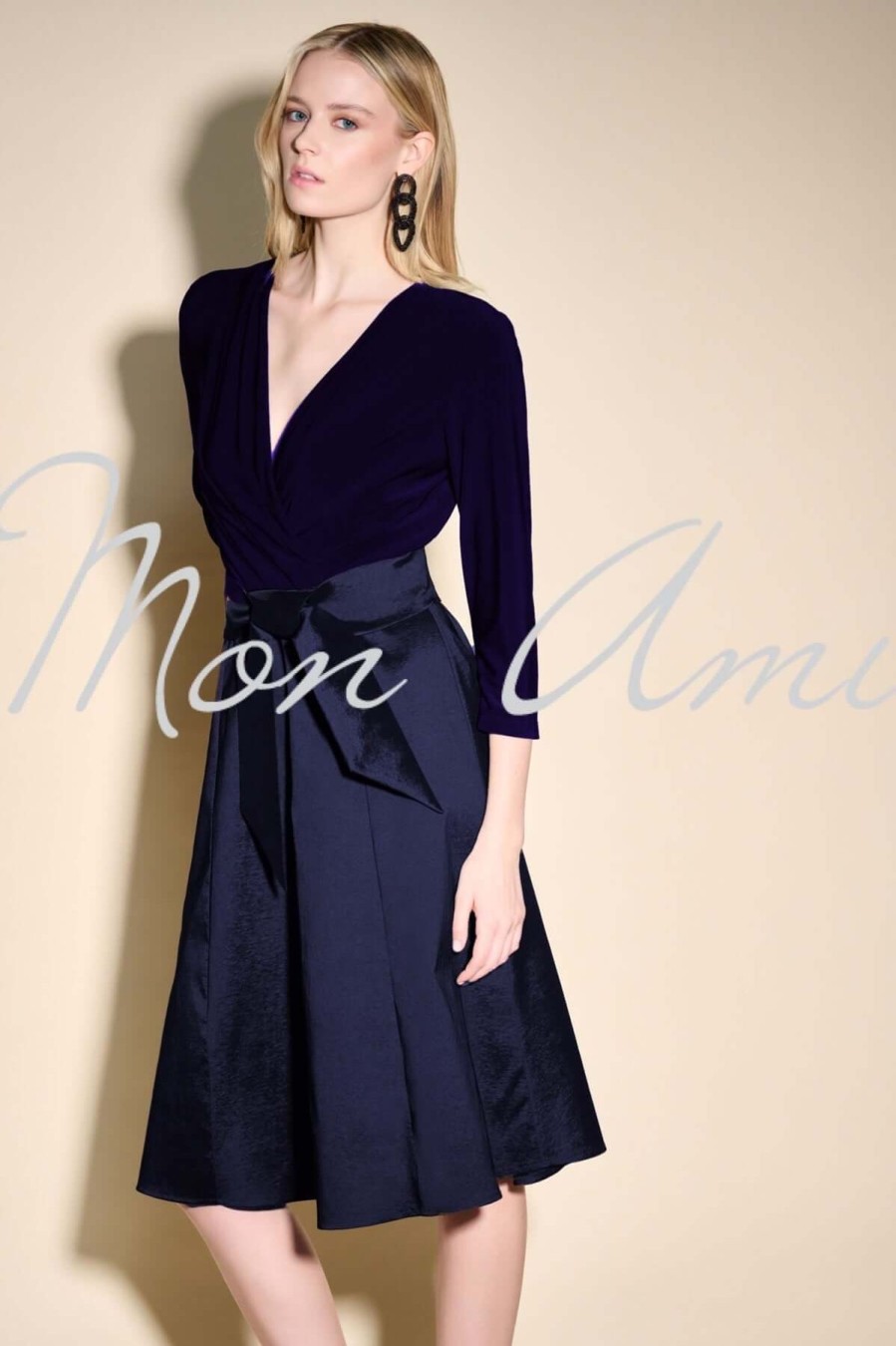 Women Joseph Ribkoff | Signature By Joseph Ribkoff Dress In Midnight Navy 233739