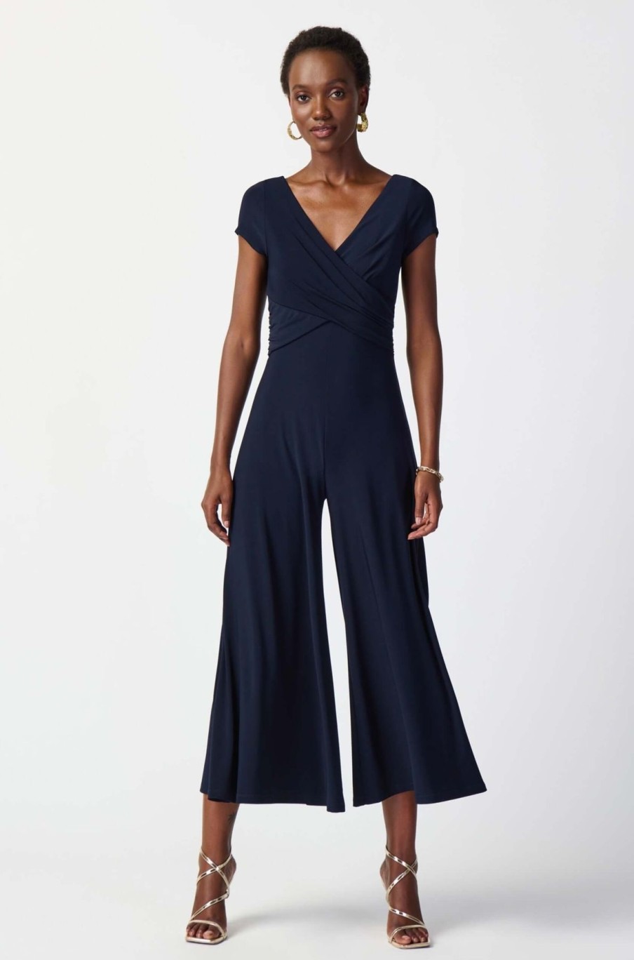 Women Joseph Ribkoff | Joseph Ribkoff Palazzo Jumpsuit In Midnight 241274