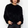 Women Caju | Caju Faux Fur Jacket In Black