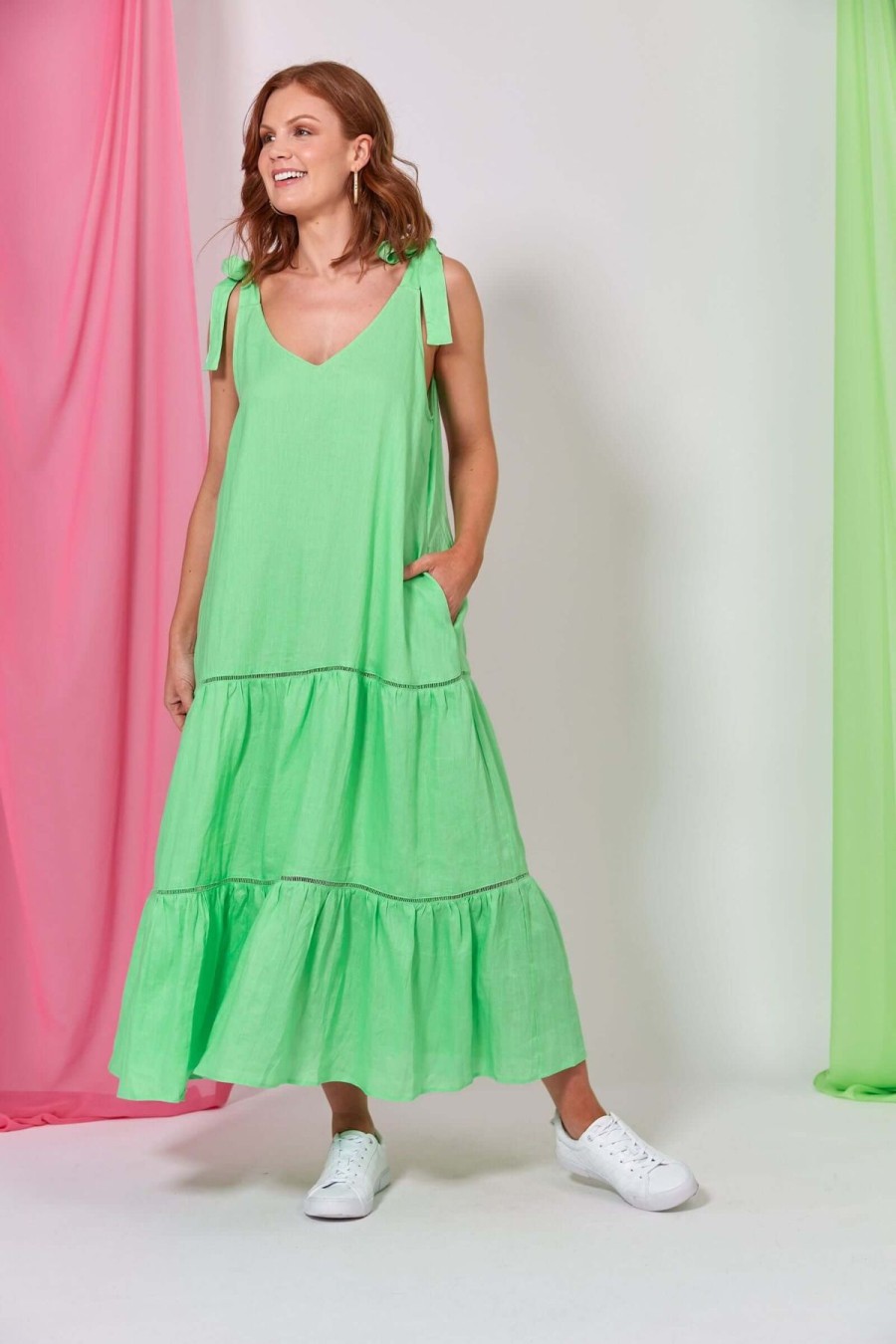 Women Eb & Ive | Eb & Ive La Vie Tie Maxi In Kiwi