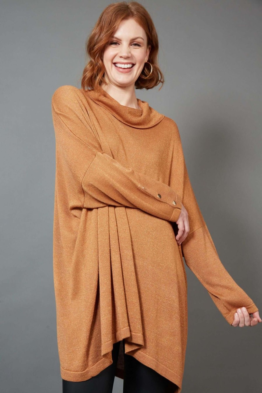 Women Eb & Ive | Eb & Ive Tyra Roll Knit In Caramel