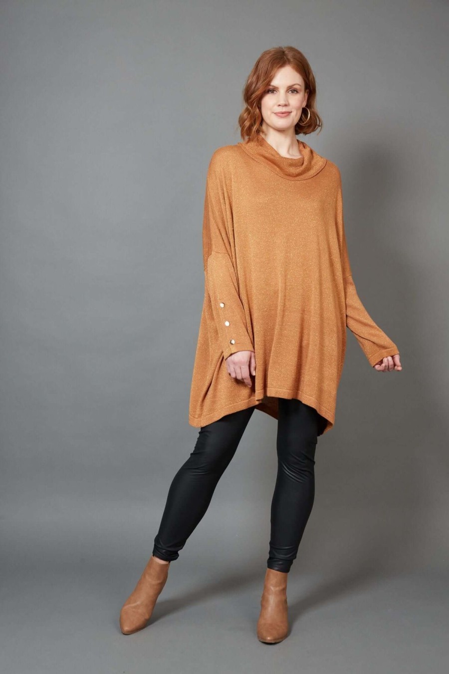 Women Eb & Ive | Eb & Ive Tyra Roll Knit In Caramel