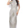 Women Zaliea | Zaliea Razzle Dazzle Gown In Silver