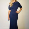 Women Danielas | Danielas One Shoulder Gown In Navy